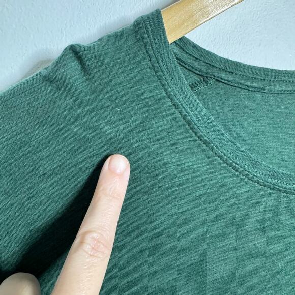 Janji Pima Cotton Alpaca Long Sleeve Top Women M Green Layer Running Active - Picture 4 of 7